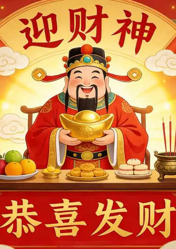 正月初五迎财神，无论多忙别忘了